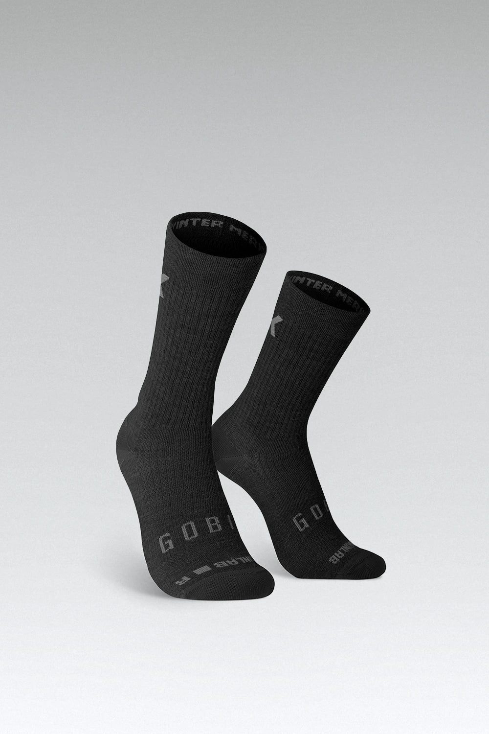 Gobik Winter Merino Coal calcetines de ciclismo en detalle