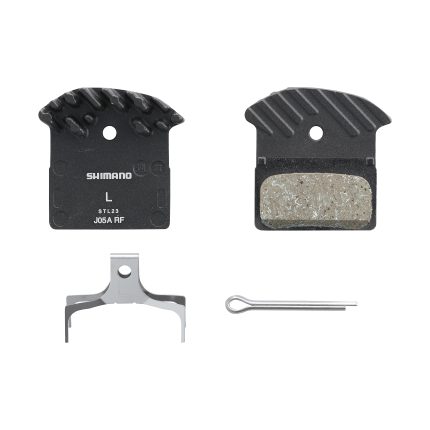 Pastillas de freno Shimano J05A-RF resina con aleta vista 2